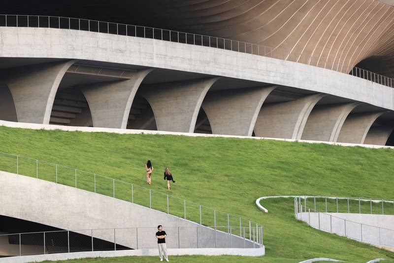 Mad architects ma yansong quzhou stadium quzhou sports park earth sheltered building zhejiang province shanghai 30000 