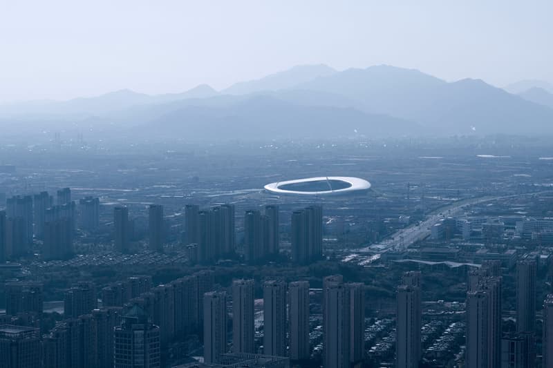 Mad architects ma yansong quzhou stadium quzhou sports park earth sheltered building zhejiang province shanghai 30000