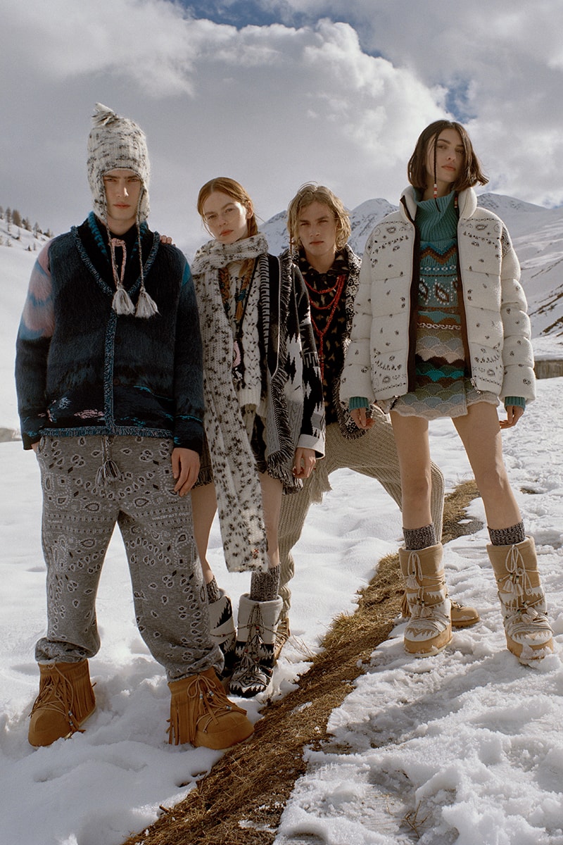 MOON BOOT® ALANUI collaboration Italian heritage limited edition capsule collection snow boots