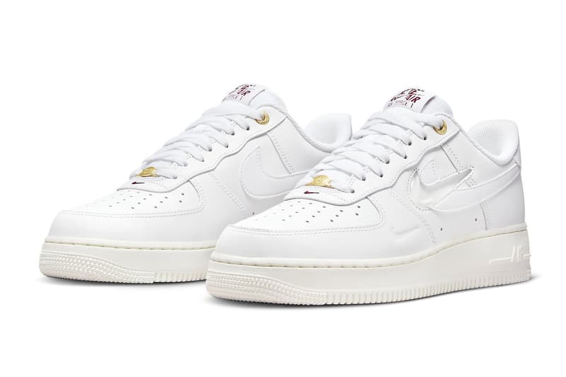 Official Look at Nike Air Force 1 Low "Join Forces" white saile team red DQ7664-100 double swoosh low-top