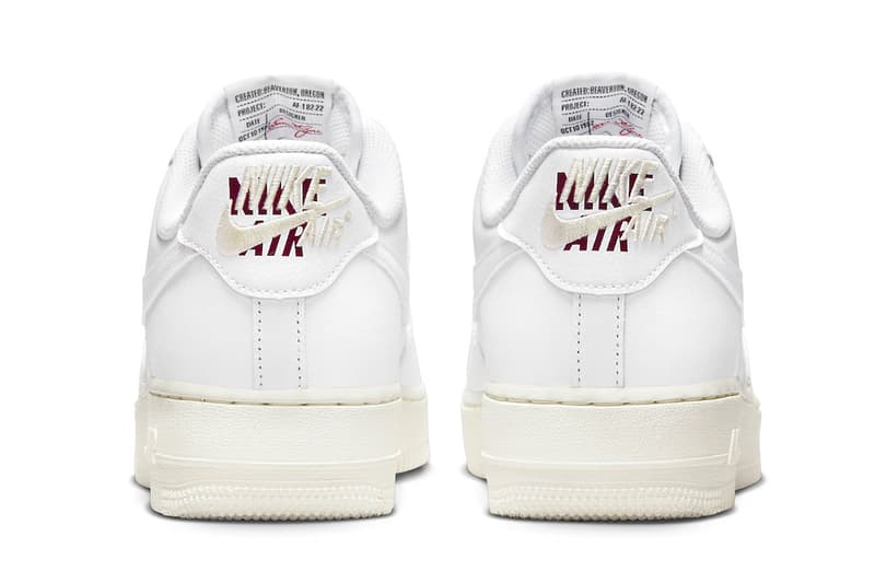 Official Look at Nike Air Force 1 Low "Join Forces" white saile team red DQ7664-100 double swoosh low-top