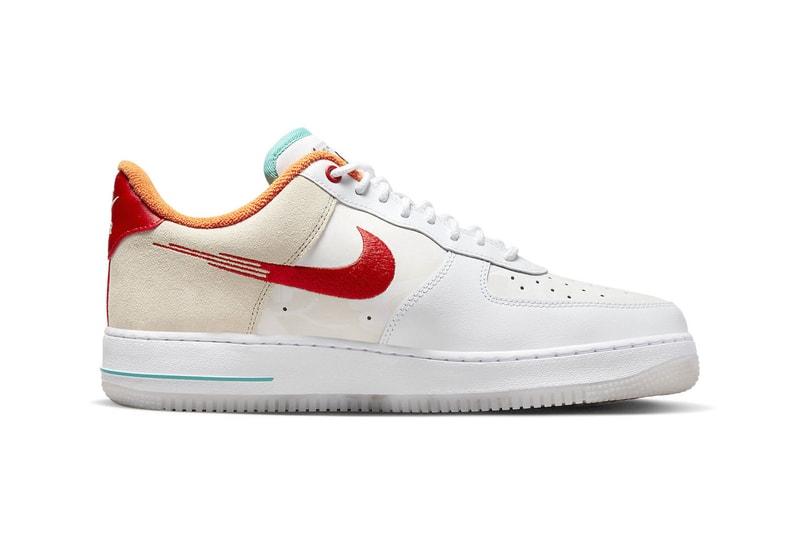 Nike Air Force 1 Low Just Do It FD4205-161 Release Info Summit White University Red-White-Washed Teal-Sanddrift-Safety Orange