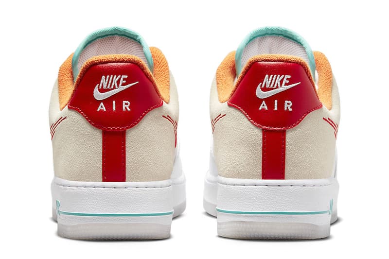 Nike Air Force 1 Low Just Do It FD4205-161 Release Info Summit White University Red-White-Washed Teal-Sanddrift-Safety Orange