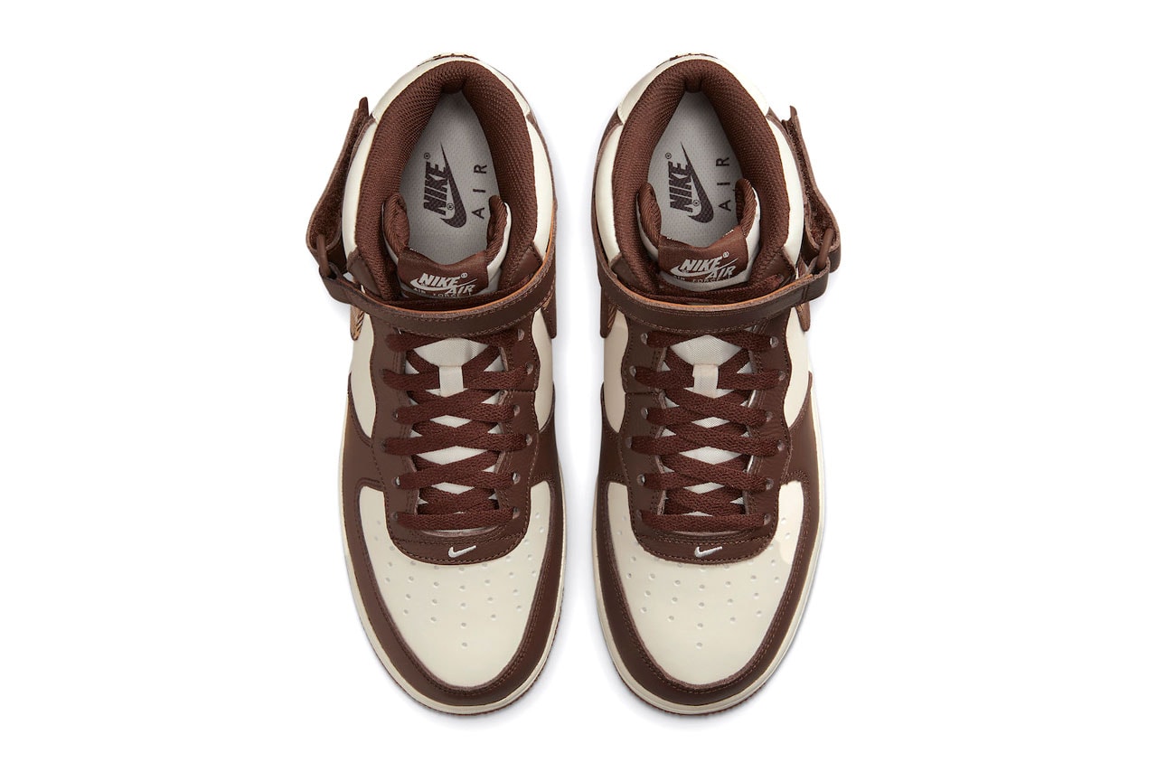 Nike Air Force 1 Mid Brown Plaid Tartan Sneakers Footwear Shoes Trainers Fashion Style Streetwear 