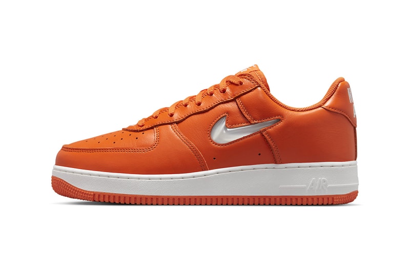 nike air force 1 orange jewel leather fj1044 800 color of the month 40th anniversary mesh toothbrush release info