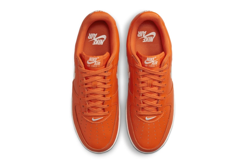nike air force 1 orange jewel leather fj1044 800 color of the month 40th anniversary mesh toothbrush release info