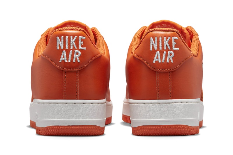 nike air force 1 orange jewel leather fj1044 800 color of the month 40th anniversary mesh toothbrush release info