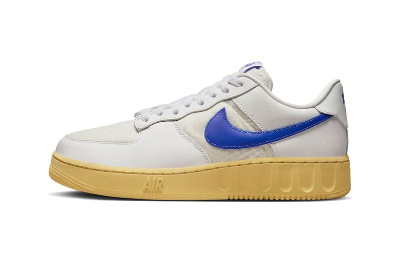 nike white & pl blue air force 1 07 trainers