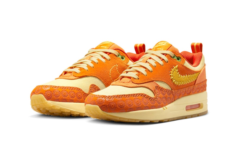 Official Look at the Nike Air Max 1 "Somos Familia" latin heritage month swoosh orange pale vanilla latinx