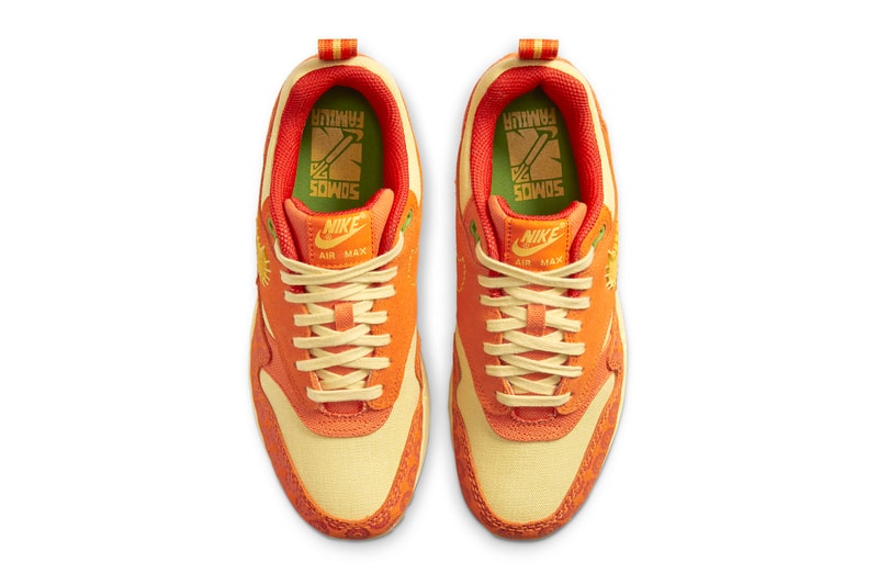 Official Look at the Nike Air Max 1 "Somos Familia" latin heritage month swoosh orange pale vanilla latinx