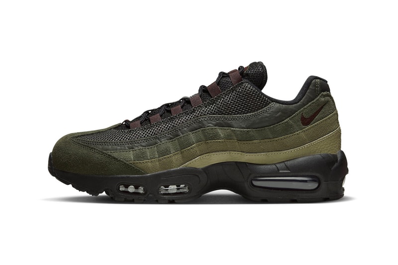 Nike Air Max 95 Is Fall Ready in Tonal Greens Black/Earth-Sequoia-Cargo Khaki swoosh sneakers trek shoes hiking 