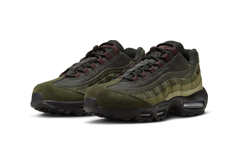 Nike Air Max 95 Is Fall Ready in Tonal Greens Black/Earth-Sequoia-Cargo Khaki swoosh sneakers trek shoes hiking 