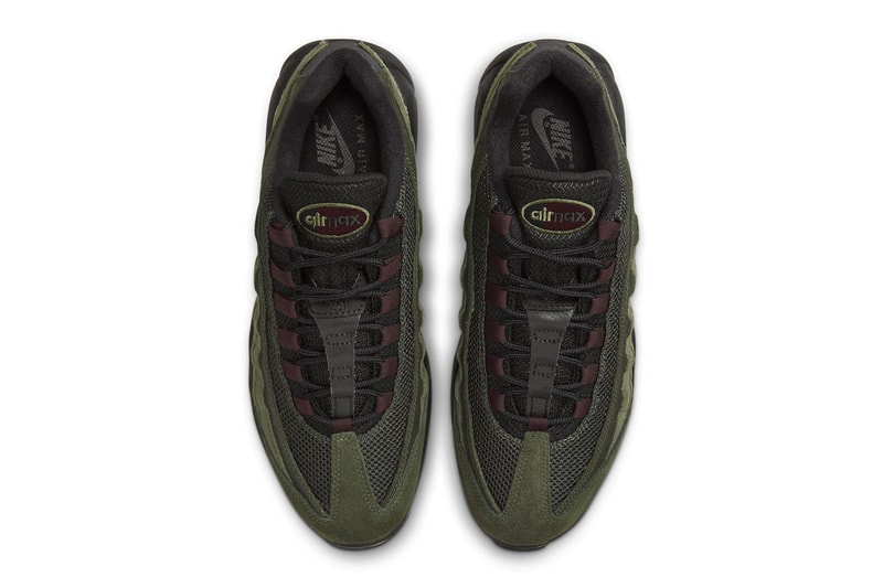 Nike Air Max 95 Is Fall Ready in Tonal Greens Black/Earth-Sequoia-Cargo Khaki swoosh sneakers trek shoes hiking 
