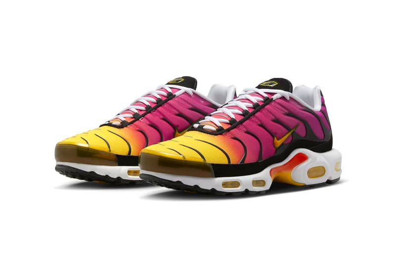 Informações de lançamento de gradiente Nike Air Max Plus DX0755-600 tênis swoosh hype calçados moda masculina