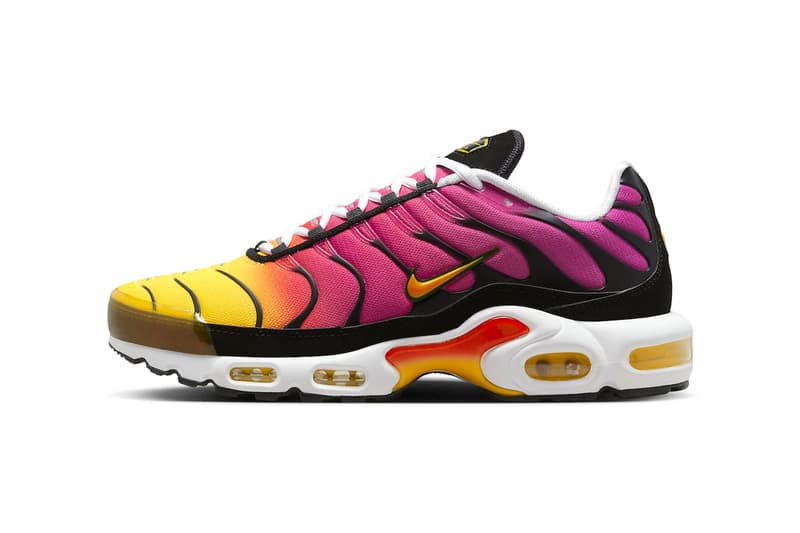 Informações de lançamento de gradiente Nike Air Max Plus DX0755-600 tênis swoosh hype calçados moda masculina