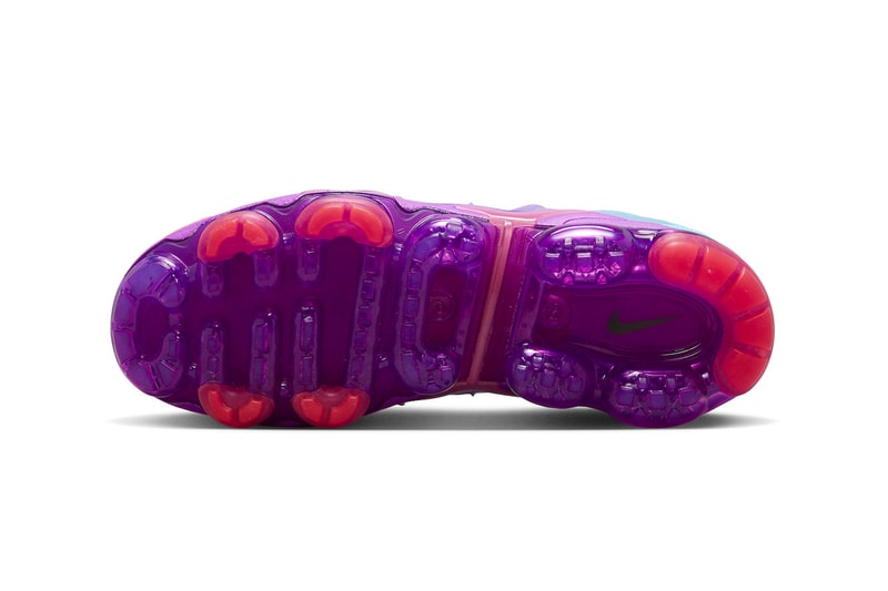 Nike Air VaporMax Plus Surfaces in Multi-Color Gradients FD0823-500 peach purple blue neoprene running shoes sneakers swoosh