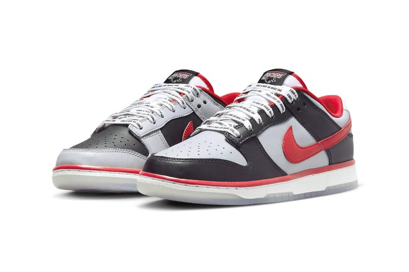 Nike Dunk Low "CAU" Receives October Release Date DR6189-001 black team scarlet classic charcoal clark atlanta university 