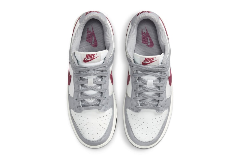 This Nike Dunk Low Features Mini Swoosh Details And A Wolf Grey