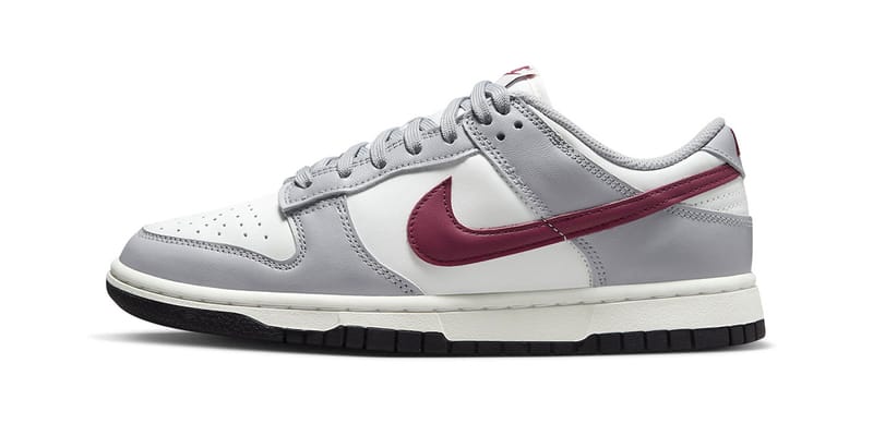 nike sb dunk low burgundy grey