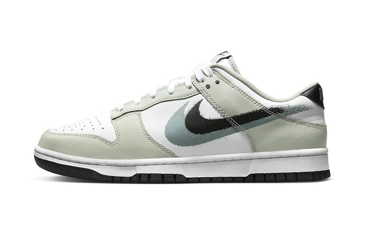 Nike Dunk Low Surfaces in Double Spray Painted Swooshes