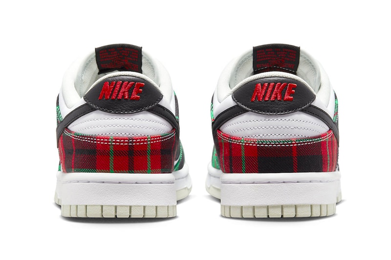 Nike Dunk Low Pays Tribute to the Tartan scottish scotland punk rock green red holiday christmas DV0827-100
