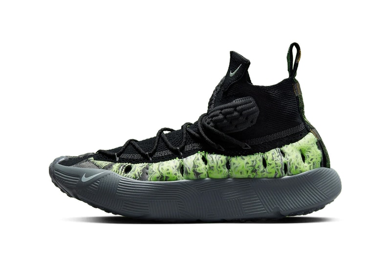 Nike ISPA Sense Flyknit neon green jet black dark gray knit CW3203 003 release info date price 