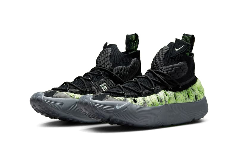 Nike ISPA Sense Flyknit neon green jet black dark gray knit CW3203 003 release info date price 