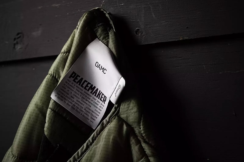 OAMC x WTAPS Peacemaker Quilted Liner Jacket FW22