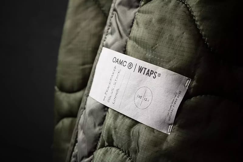 OAMC x WTAPS Peacemaker Quilted Liner Jacket FW22