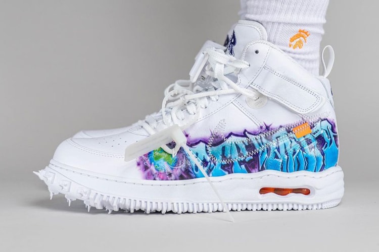 Take an On-Foot Look at the Off-White™ x Nike Air Force 1 Mid "Graffiti"