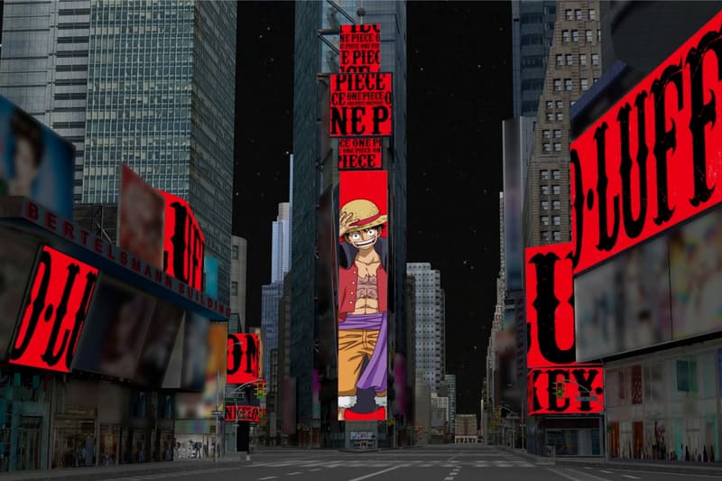 ONE PIECE FILM RED New York Times Square ad campaign info luffy straw hat pirates anime manga 