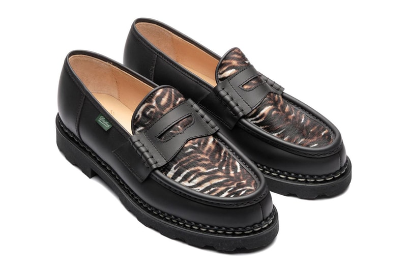"Lisse Noir/Poil Tigre" Paraboot Reims Shoe Contemporary Tailored French France Fashion Style Cowhide Leather 