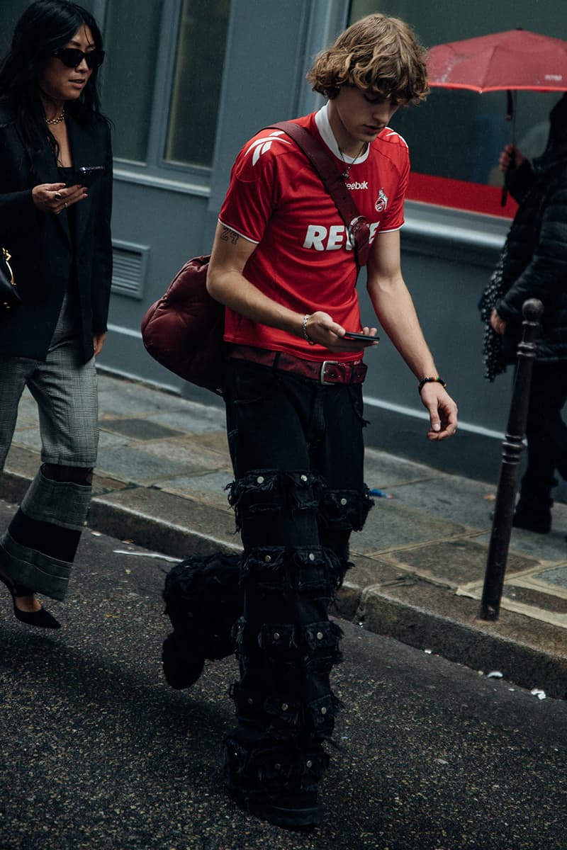 Paris Fashion Week SS23 Street Style Looks emma chamberlain rick owens michele lamy matthew m williams balenciaga kenzo nigo sita bellan loewe miu miu chanel givenchy thom browne monochrome suits suiting tailoring weather fall october september