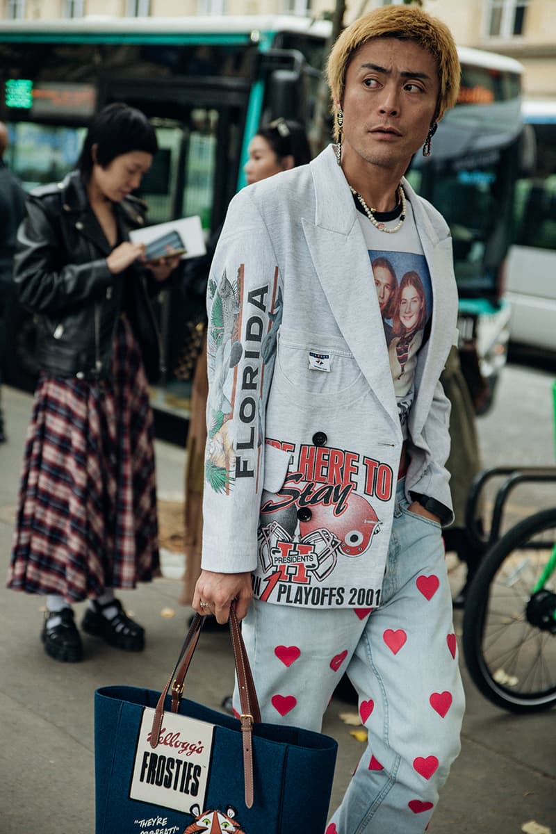 Paris Fashion Week SS23 Street Style Looks emma chamberlain rick owens michele lamy matthew m williams balenciaga kenzo nigo sita bellan loewe miu miu chanel givenchy thom browne monochrome suits suiting tailoring weather fall october september