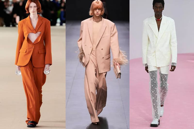 Androgynous Suiting Takes Over Paris Fashion Week SS23 botter spring summer 2023 gmbh acne studios vivienne westwood valentino the row thom browne junya watanabe heliot emil