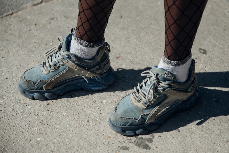 Here Are the Biggest Street Style Footwear Trends at Paris Fashion Week SS23 spring summer 2023 nike stussy nike air max balenciaga defender balmain blade runner mmw givenchy tk-360 