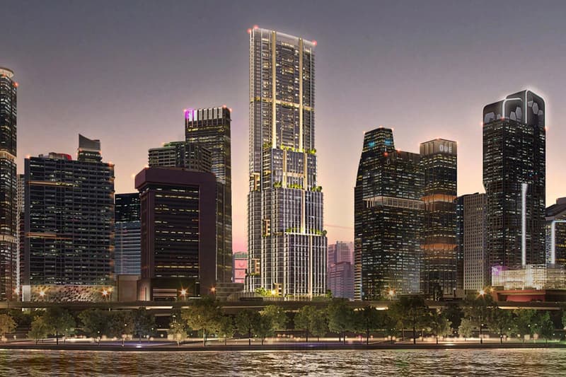 SOM Supertall Shenton Skyscraper Singapore tallest bamboo forest 63 storey plant 305 meter offices residence retail terracotta stone first look info