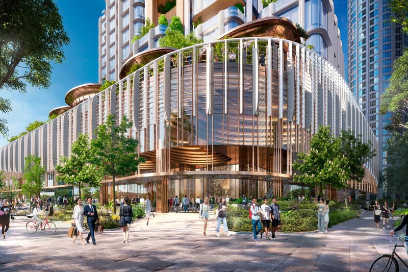 SOM Supertall Shenton Skyscraper Singapore tallest bamboo forest 63 storey plant 305 meter offices residence retail terracotta stone  first look info