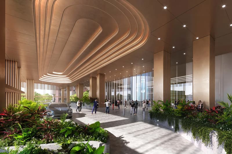 SOM Supertall Shenton Skyscraper Singapore tallest bamboo forest 63 storey plant 305 meter offices residence retail terracotta stone first look info