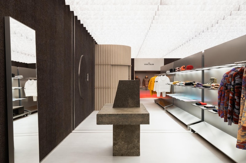 Stone Island OMA AMO chicago store 28 east oak street retail 40th anniversary altar opening info