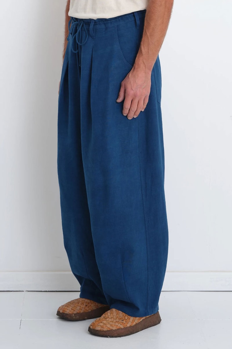 STORY mfg. ROOTS Gentlefullness London Sustainable Fashion Cotton-Linen Bowling Shirt Trousers Dyed UK Britain Contemporary Fashion