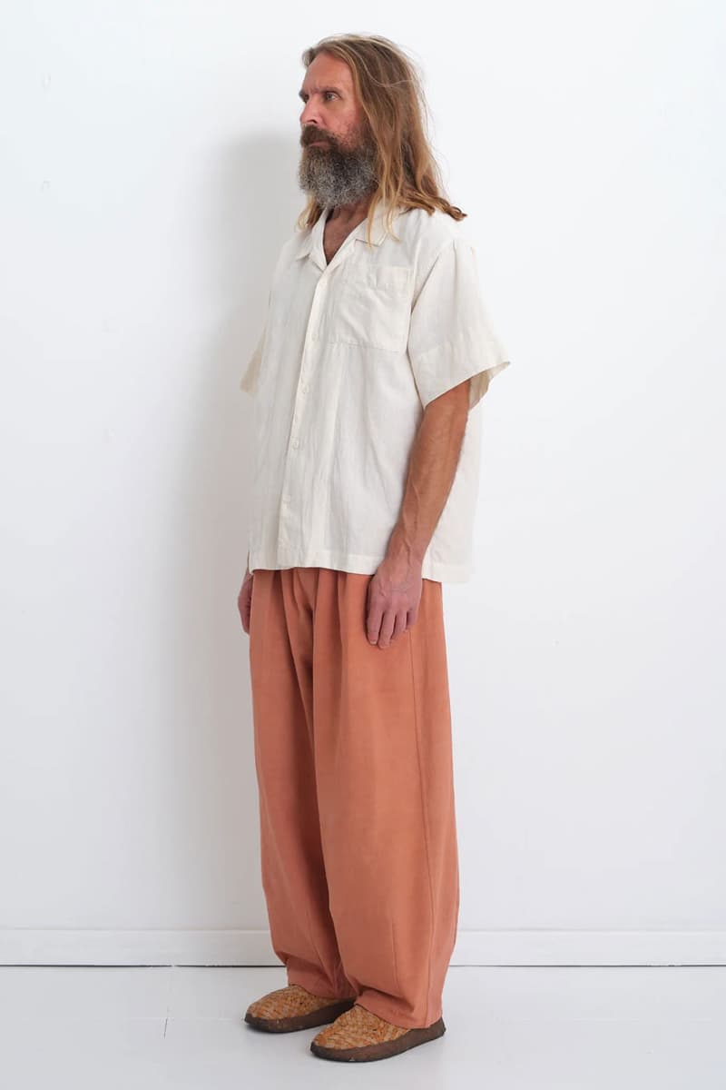 STORY mfg. ROOTS Gentlefullness London Sustainable Fashion Cotton-Linen Bowling Shirt Trousers Dyed UK Britain Contemporary Fashion