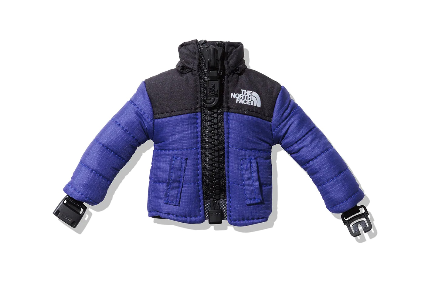 The North Face Face Introduces Mini Nuptse Jacket Keychains black yellow blue green gray sleeve buckle padded playful release info date price 