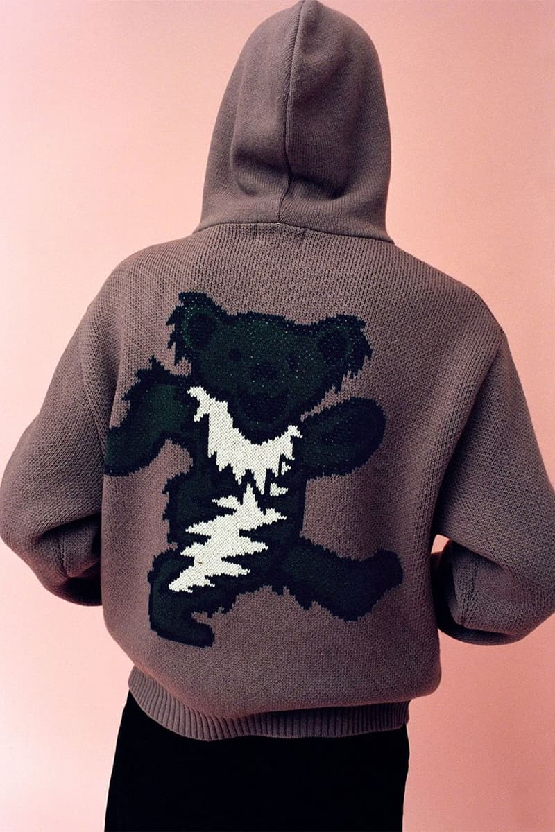 thisisneverthat grateful dead collab collection psychedelic rock band san francisco bay jam band 13 point lightning steal your face hoodie rug jacket release info date price