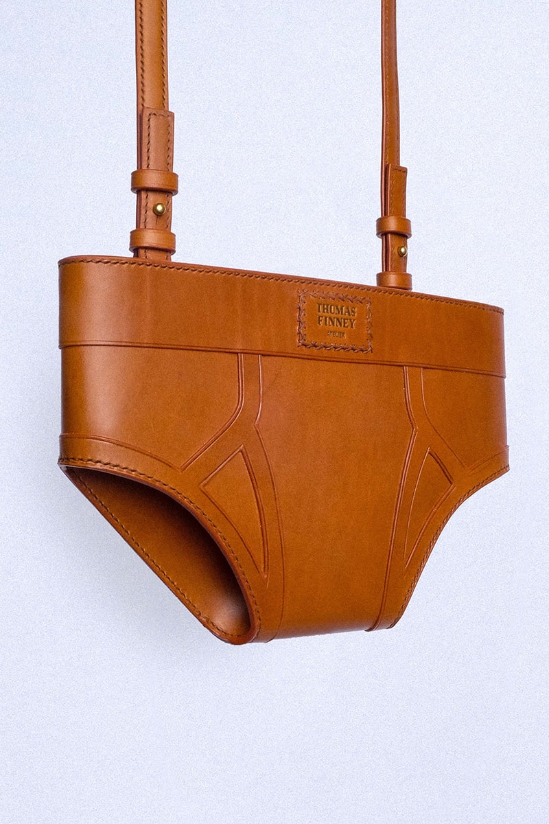 Thomas Finney Studio Brief Bag Brown Leather Large Mini Card Holder Case Hand Made USA Underwear Trends Thom Browne Alumni Drop