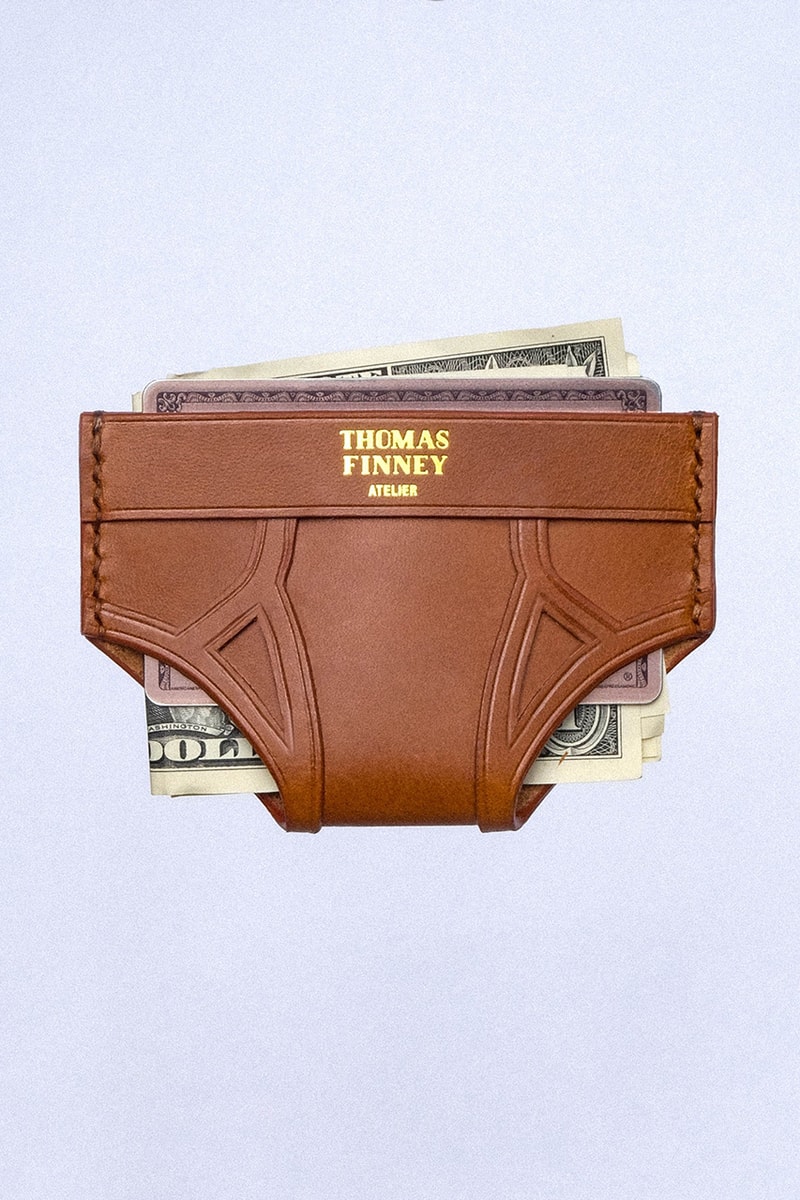 Thomas Finney Studio Brief Bag Brown Leather Large Mini Card Holder Case Hand Made USA Underwear Trends Thom Browne Alumni Drop