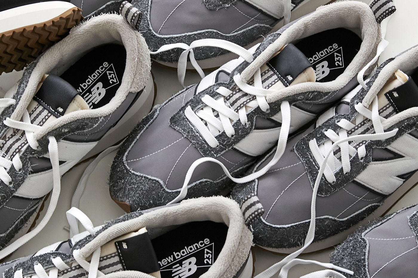 Todd Snyder New Balance 237 Collaboration city gym gray waffle 70s oversized n satin suede release info date price