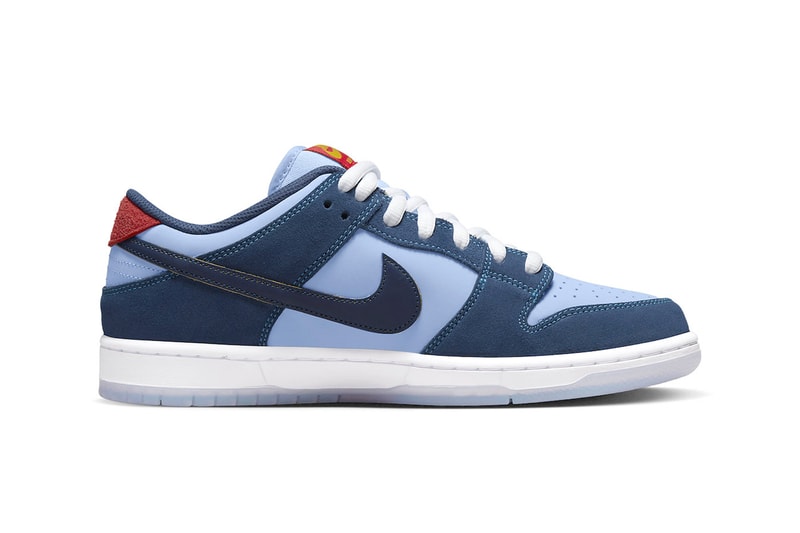 Nike Why So sad sb dunk lowdark blue tear away chicken red yellow mental health awareness john rattray skateboard release date price info