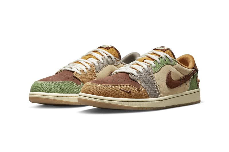 Air Jordan 1 Low OG Voodoo dz7292 200 zion williamson release info date 170 USD price November 8 fauna brown flax muslin oi greensesame moon fossil  hemp canvas suede 