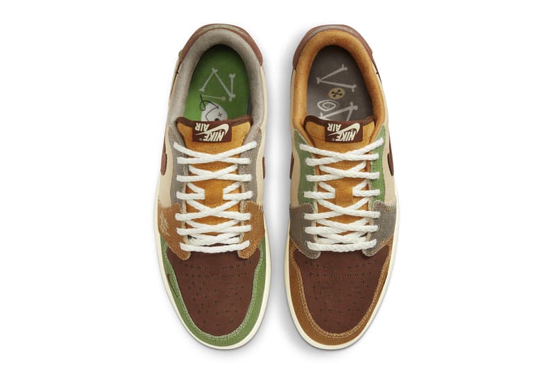 Air Jordan 1 Low OG Voodoo dz7292 200 zion williamson release info date 170 USD price November 8 fauna brown flax muslin oi greensesame moon fossil  hemp canvas suede 